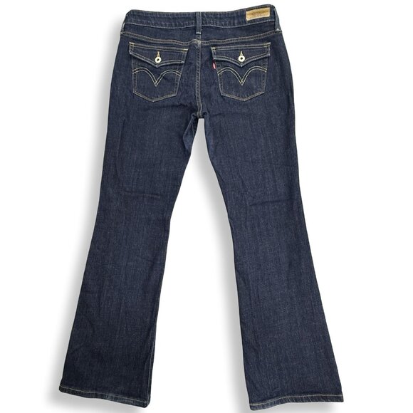 Levis 545 Jeans Womens 10 Low Boot Cut Stretch Blue Denim Western Pockets 32x29 - Picture 1 of 10